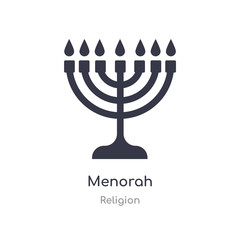 menorah icon. isolated menorah icon vector illustration from religion collection. editable sing symbol can be use for web site and mobile app - obrazy, fototapety, plakaty