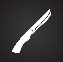 Knife icon on background for graphic and web design. Simple vector sign. Internet concept symbol for website button or mobile app.