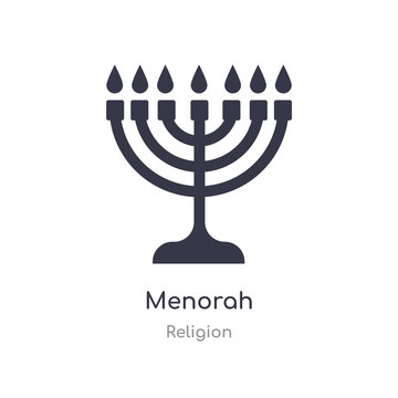 menorah icon. isolated menorah icon vector illustration from religion collection. editable sing symbol can be use for web site and mobile app