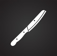 Knife icon on background for graphic and web design. Simple vector sign. Internet concept symbol for website button or mobile app.