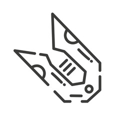 trendy line style icon about sewing toys - thread cutter