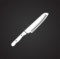 Knife icon on background for graphic and web design. Simple vector sign. Internet concept symbol for website button or mobile app.