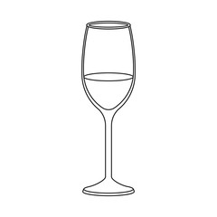 Isolated object of wine and glass symbol. Collection of wine and transparent vector icon for stock.