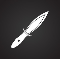 Knife icon on background for graphic and web design. Simple vector sign. Internet concept symbol for website button or mobile app.