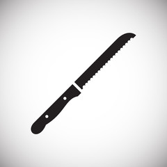 Knife icon on background for graphic and web design. Simple vector sign. Internet concept symbol for website button or mobile app.