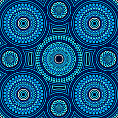 Fototapeta na wymiar Illustration based on aboriginal style of dot background.