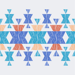 Ethnic boho seamless pattern. Embroidery on fabric. Patchwork texture. Weaving. Traditional ornament. Tribal pattern. Folk motif. Can be used for wallpaper, textile, invitation card, wrapping, web pag