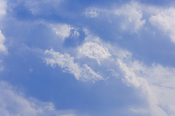Thick clouds in the sky. Cloudy weather with clouds and clouds. On the sky clouds.