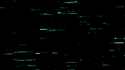 Cyan Digital Computer Glitch Overlay 