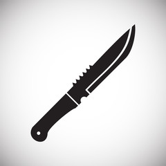 Knife icon on background for graphic and web design. Simple vector sign. Internet concept symbol for website button or mobile app.