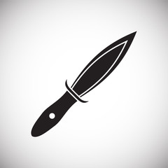 Knife icon on background for graphic and web design. Simple vector sign. Internet concept symbol for website button or mobile app.