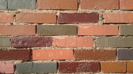Obraz premium shades of red brick background. Brick wall