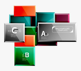 Minimal square banner abstract background