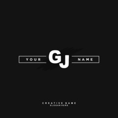 G J GJ Initial logo template vector. Letter logo concept