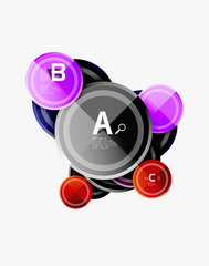 Circular pattern, abstract circles composition