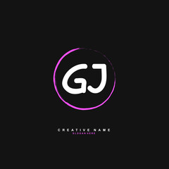 G J GJ Initial logo template vector. Letter logo concept