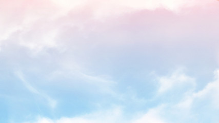 Abstract blurred beautiful soft cloud background with a pastel multicolored gradient with bokeh concept for wedding card design or presentation