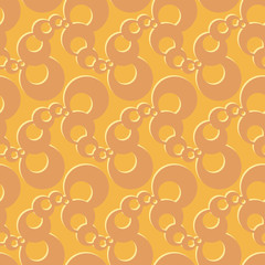 Abstract soft chains of bubbles on vector pattern. Geometric rounded seamless design for fabric, web, wallpaper, wrapping paper etc.