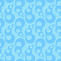 Abstract colorful chains of bubbles on vector pattern. Geometric rounded seamless design for fabric, web, wallpaper, wrapping paper etc.