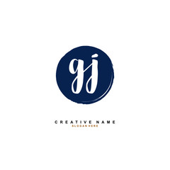 G J GJ Initial logo template vector. Letter logo concept