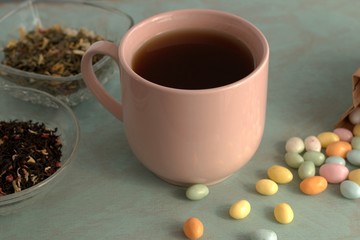 tea with fruity aromas on the table