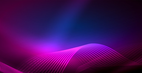 Neon lines shiny glowing background