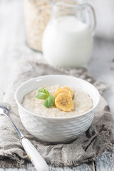 Bowl of oatmeal porridge