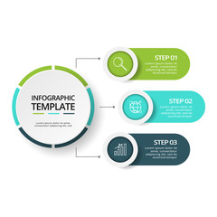 Creative concept for infographic with 3 steps, options, parts or processes. Business data visualization. Vector business template for timeline presentation.