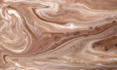 Beige marbling pattern. Marble liquid texture.