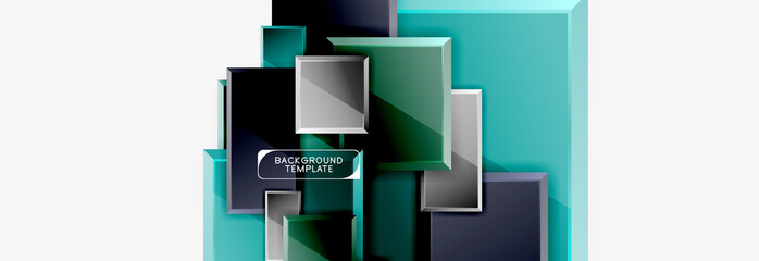 Minimal square banner abstract background