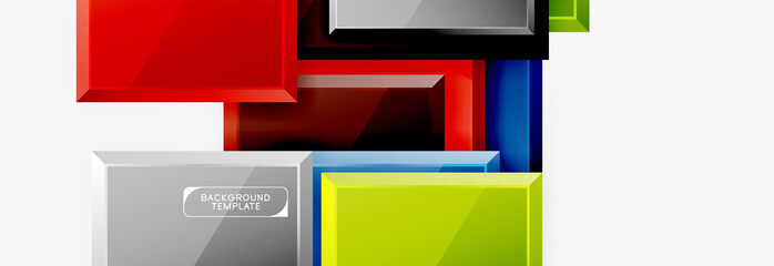 Fototapeta premium Abstract square composition for background, banner or logo
