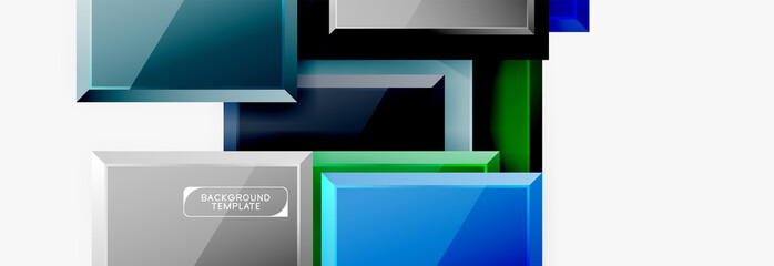 Fototapeta premium Abstract square composition for background, banner or logo