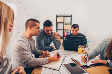 Young leaders in the office