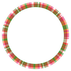 Fototapeta premium Frame vector vintage pattern design. Tartan plaid texture. Isolated on white background. Template for collage art retro style.