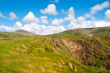 ireland landscape with house