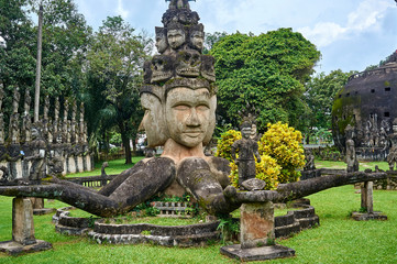 Fototapeta na wymiar Wat Xieng Khuan in Vientiane, Laos.(Buddha Park)