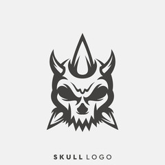 skull logo design,vector,illustration