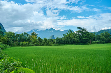 The various landscapes of Vientiane, Laos