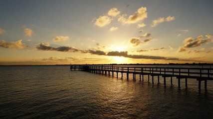 Sunset Time Lapse Dickinson Bay off Galveston Bay