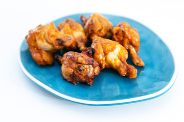 fried chicken wings on table