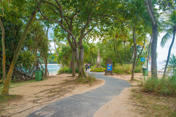 Palawan beach in Sentosa Island, Singapore.