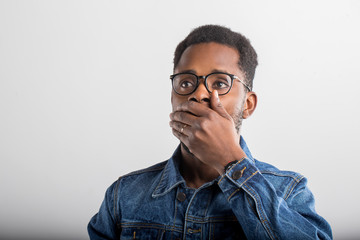 Obraz premium Portrait of African American male in studio