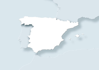 Fototapeta na wymiar map of Spain.