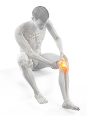 3d rendered medically accurate illustration of a man having a painful knee