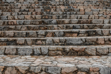 Stone stairs case of an old building.
