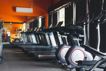 Obraz na płótnie Canvas Exercise concept with fitness gyms