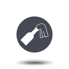 molotov cocktail icon. molotov cocktail vector illustration