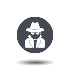 Spy, detective icon suitable for info graphics, websites and print media and interfaces. Flat vector icon.
