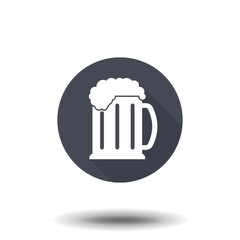 Beer Icon in trendy flat style isolated. Beer glass symbol for your web site design, logo, app, UI. Vector illustration, EPS10.