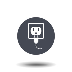 Socket and plug vector icon